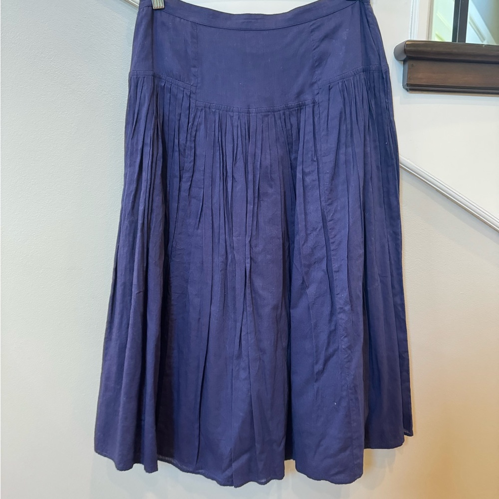 Neiman Marcus Pleated Midi Skirt